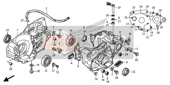 Honda CRF450R 2014 CRANKCASE for a 2014 Honda CRF450R