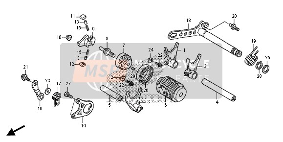 Honda CRF450R 2014 GEARSHIFT DRUM for a 2014 Honda CRF450R