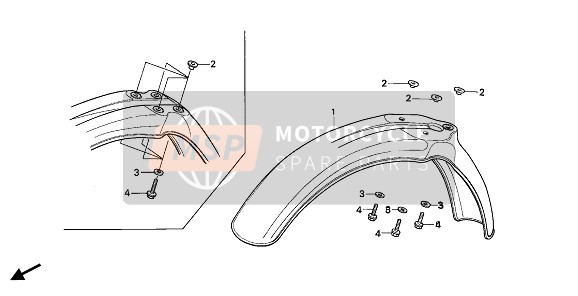 Honda CR80R2 1985 FRONT FENDER for a 1985 Honda CR80R2