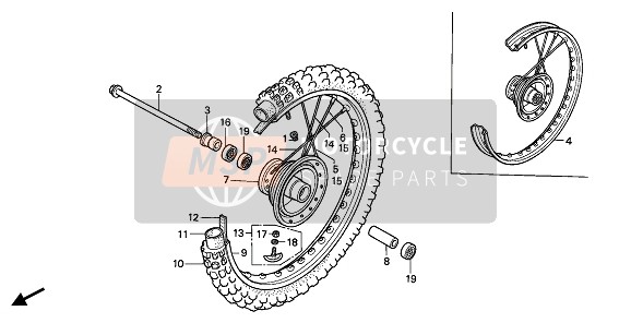 44713400004, Flap, Tire (Dunlop) (1.40, Honda, 1