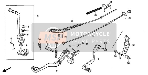 43454KA4700, Raccord De Bras De Frein, Honda, 4