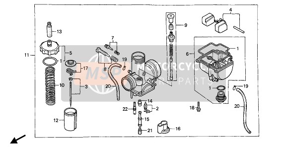 Honda CR80R 1985 CARBURETOR for a 1985 Honda CR80R