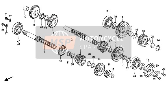 Honda MTX200RW 1985 TRANSMISSION for a 1985 Honda MTX200RW