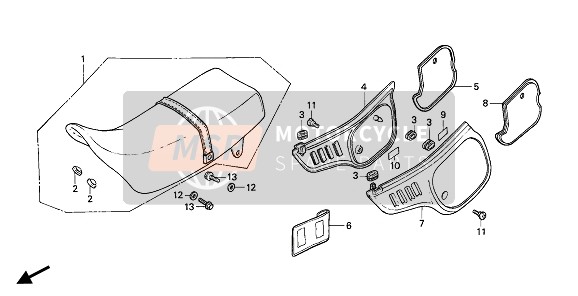 9410308800, Glatte Scheibe, 8mm, Honda, 2