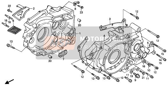 Honda XR250R 1985 CRANKCASE for a 1985 Honda XR250R