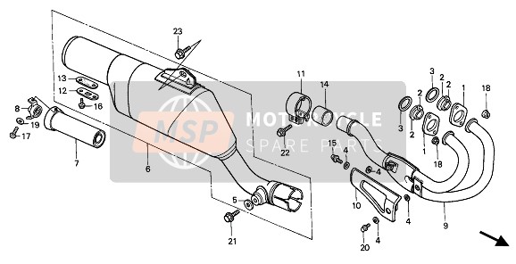 18233435000, Collar, Ex. Pipe Joint, Honda, 0