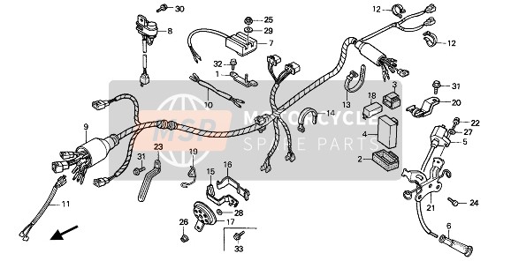 Honda XR600R 1985 Harnais de fil pour un 1985 Honda XR600R