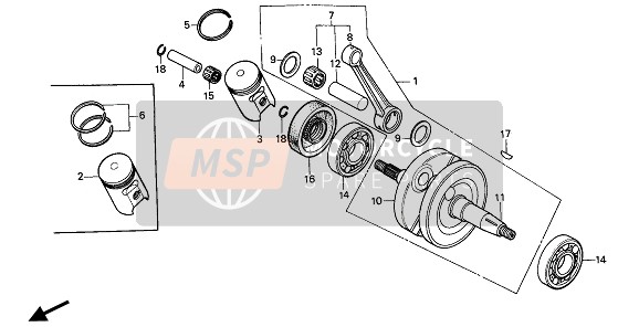 13202GC4600, Plate, Connecting Rod Side, Honda, 2