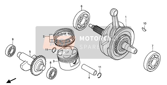 13420KT1630, Shaft Comp., Balancer (34T), Honda, 0