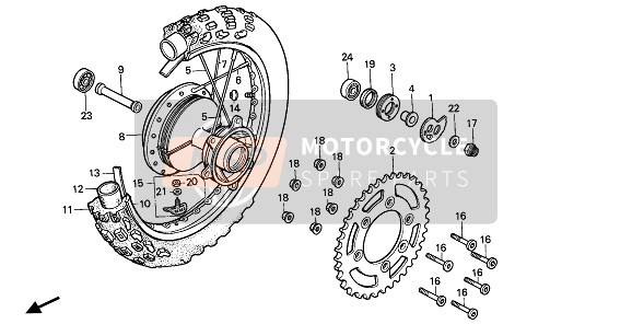 90125KT1670, Screw, Flat, 8X29, Honda, 2