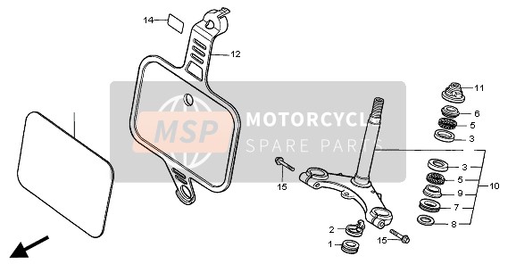 Honda QR50 1997 STEERING STEM for a 1997 Honda QR50