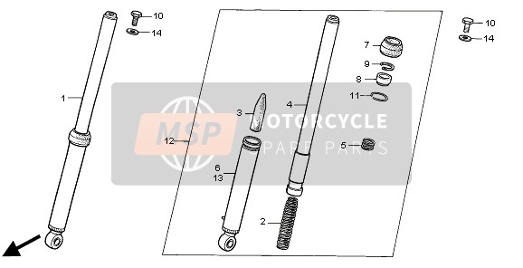 thumbnail image 2 of GXmotor Front Brake Cable For Honda QR50 1982-2003 – Off-Road Motorcycle, Direct Fit 2 of 3