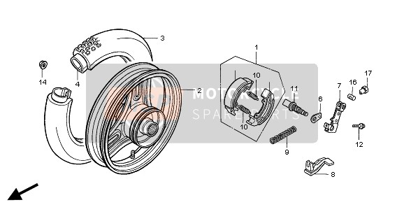 43410GC6000, Arm, Rr. Brake, Honda, 0