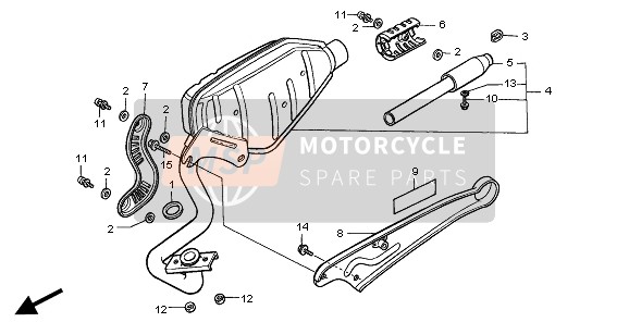 18318GF8003, Protector, Muffler, Honda, 0