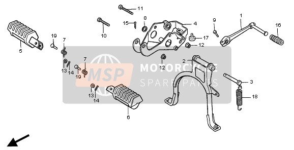 Honda QR50 1997 STAND & STEP for a 1997 Honda QR50