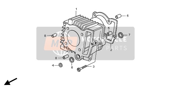 Honda XR70R 1997 Cylindre pour un 1997 Honda XR70R