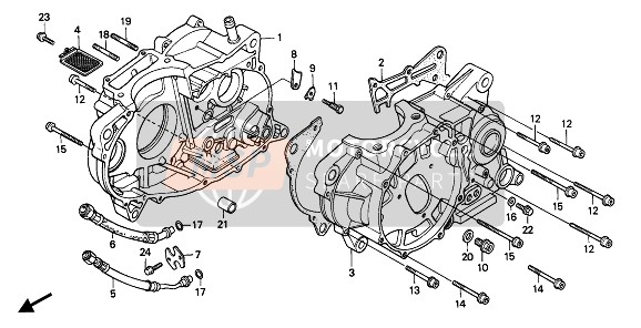 Honda XR600R 1987 CRANKCASE for a 1987 Honda XR600R