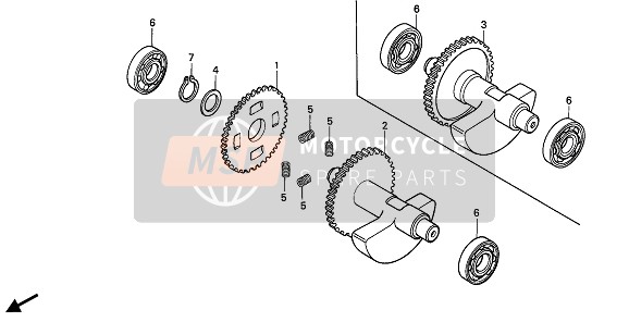 Honda XR600R 1987 BALANCER for a 1987 Honda XR600R