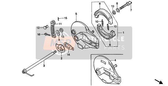 Honda XR600R 1987 REAR BRAKE PANEL for a 1987 Honda XR600R