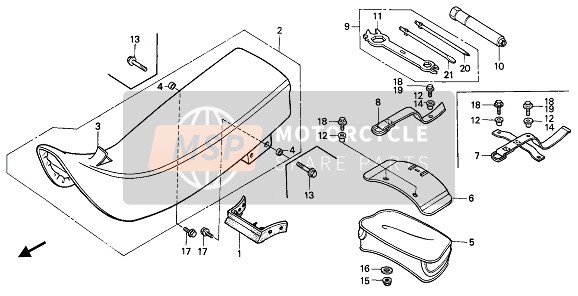 Honda XR600R 1987 Asiento para un 1987 Honda XR600R