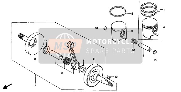 13101KS6833, Piston, Honda, 0