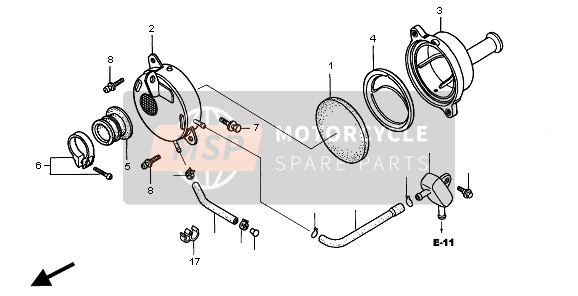 Honda XR70R 1997 AIR CLEANER for a 1997 Honda XR70R