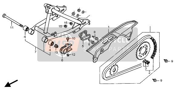 Bras oscillant & Cas de la chaîne