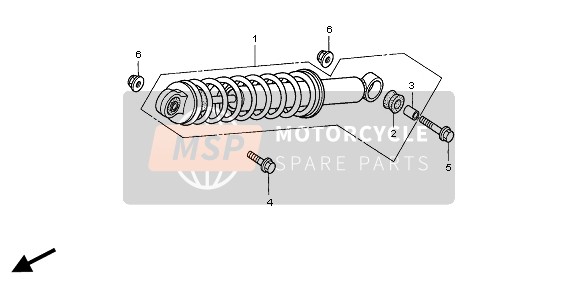 Honda XR70R 1997 Coussin arrière pour un 1997 Honda XR70R