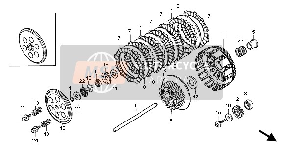 Honda CR250R 1995 CLUTCH for a 1995 Honda CR250R