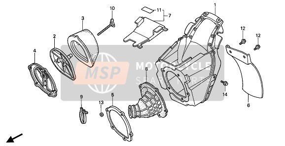 Honda CR500R (2) 1990 Filtro dell'aria per un 1990 Honda CR500R (2)