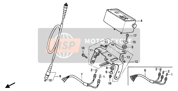 Honda XR600R 1991 Mètre pour un 1991 Honda XR600R