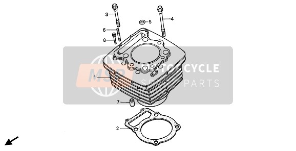 Honda XR600R 1992 Cylindre pour un 1992 Honda XR600R