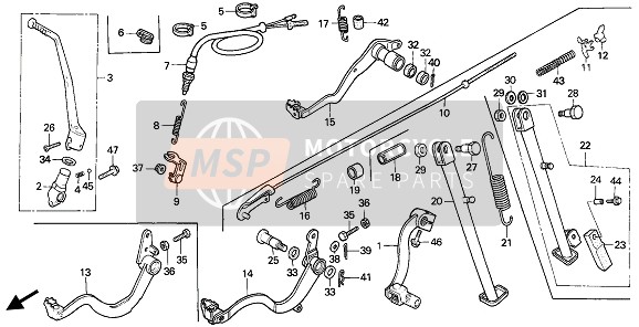 BRAKE PEDAL & CHANGE PEDAL & SIDE STAND