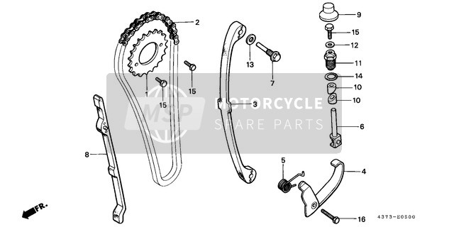 Honda XL125S 1983 Catena a camme/Tenditore per un 1983 Honda XL125S