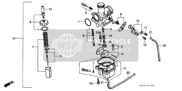 Honda XL125S 1983 Carburateur pour un 1983 Honda XL125S