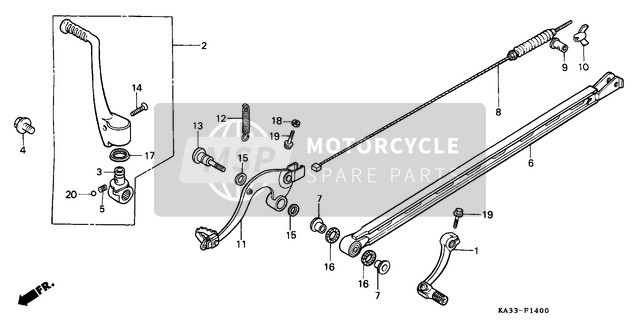 Cambio de Pedal/Pedal de freno/ Patada Brazo de arranque (1)