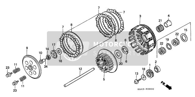 13615KA4740, Gear, Primary Drive (21T), Honda, 2