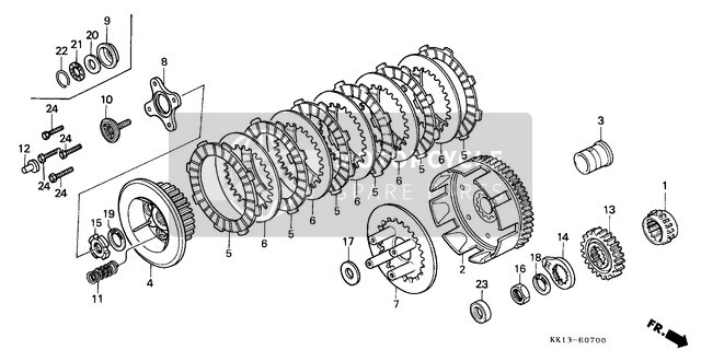 Honda XR250R 1984 Embrague para un 1984 Honda XR250R