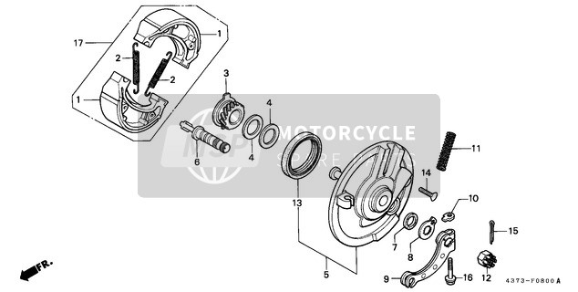 Honda XL125S 1980 Front Brake Panel for a 1980 Honda XL125S