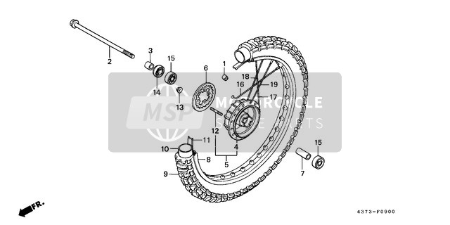 9722631252K0, Spoke A,11X206, Honda, 0