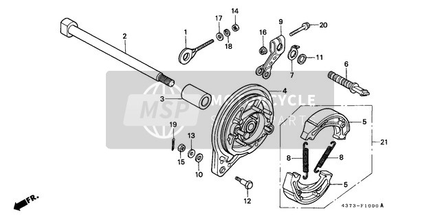 Honda XL125S 1982 Rear Brake Panel for a 1982 Honda XL125S