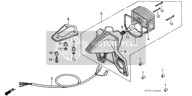 33705166770, Cord Comp., Taillight, Honda, 2