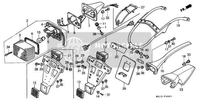 84710KK1620ZA, Stay,Tail *R-119*, Honda, 2