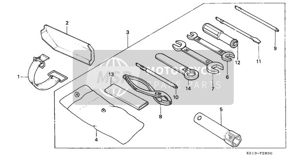 Honda MTX125RW 1984 Herramientas para un 1984 Honda MTX125RW