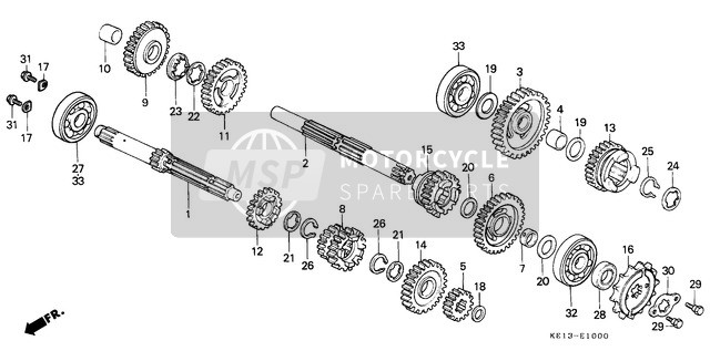 Honda MTX200RW 1983 Transmission pour un 1983 Honda MTX200RW