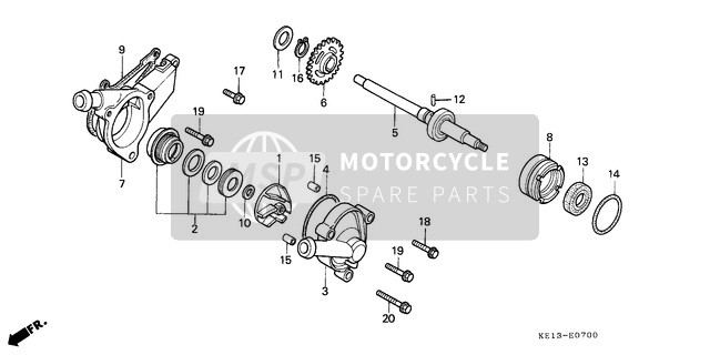 Honda MTX200RW 1983 Water Pump for a 1983 Honda MTX200RW