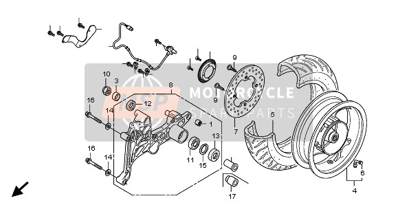 91258HB3003 Staubdichtung, 37X25X6 Teile Honda - MSP 