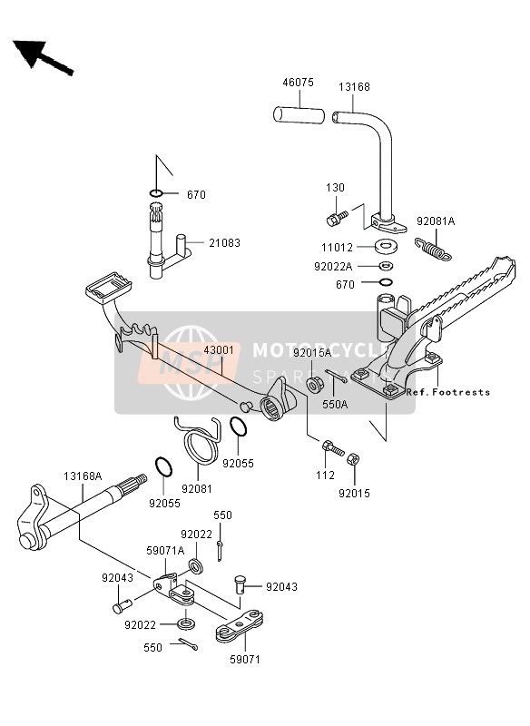 131681366, Hebel Bremse, Kawasaki, 0