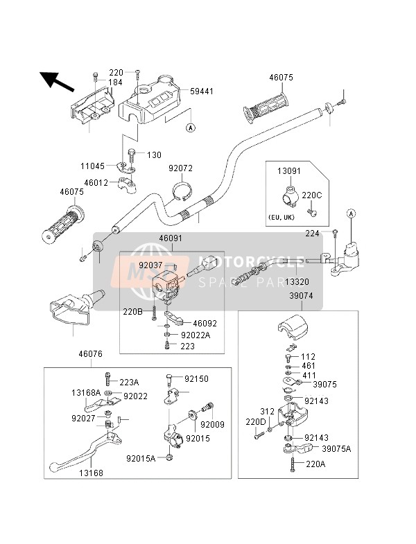 460031570, Handle, Kawasaki, 1