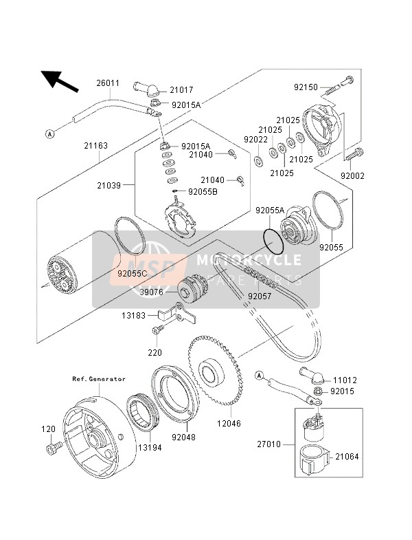 Kawasaki KVF300 2002 Motor de arranque para un 2002 Kawasaki KVF300